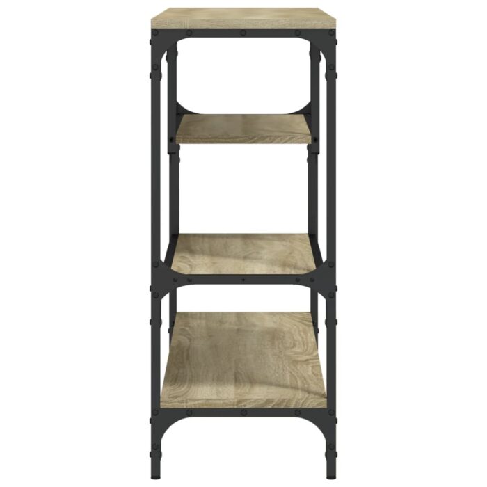 Table console chêne sonoma 100x30x75 cm bois d'ingénierie – Image 4