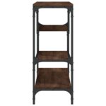 Table console chêne marron 100x30x75 cm bois d'ingénierie – Image 4