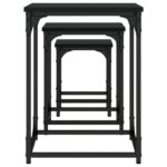 Tables basses gigognes 3 pcs noir bois d'ingénierie – Image 4