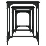 Tables basses gigognes 3 pcs noir bois d'ingénierie – Image 4