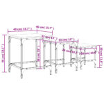 Tables basses gigognes 3 pcs noir bois d'ingénierie – Image 9