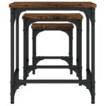 Tables basses gigognes 3 pcs chêne fumé bois d'ingénierie – Image 4