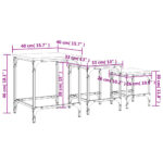 Tables basses gigognes 3 pcs chêne fumé bois d'ingénierie – Image 9