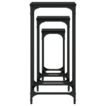 Tables d’appoint gigognes 3 pcs noir bois d'ingénierie – Image 4