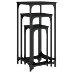 Tables d’appoint gigognes 3 pcs noir bois d'ingénierie – Image 6