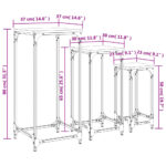 Tables d’appoint gigognes 3 pcs noir bois d'ingénierie – Image 9