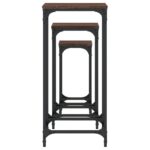 Tables d’appoint gigognes 3 pcs chêne marron bois d'ingénierie – Image 4