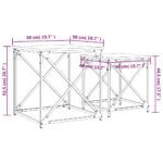 Tables basses gigognes 2 pcs chêne sonoma bois d'ingénierie – Image 9