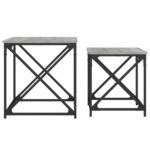 Tables basses gigognes 2 pcs sonoma gris bois d'ingénierie – Image 3
