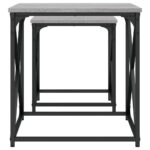 Tables basses gigognes 2 pcs sonoma gris bois d'ingénierie – Image 4