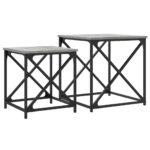 Tables basses gigognes 2 pcs sonoma gris bois d'ingénierie – Image 5