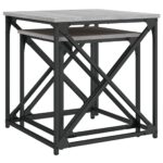 Tables basses gigognes 2 pcs sonoma gris bois d'ingénierie – Image 6