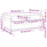 Table basse chêne sonoma 90x50x45 cm bois d'ingénierie – Image 8