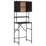 Armoire de machine à laver noir 68x48,5x194 cm – Image 5