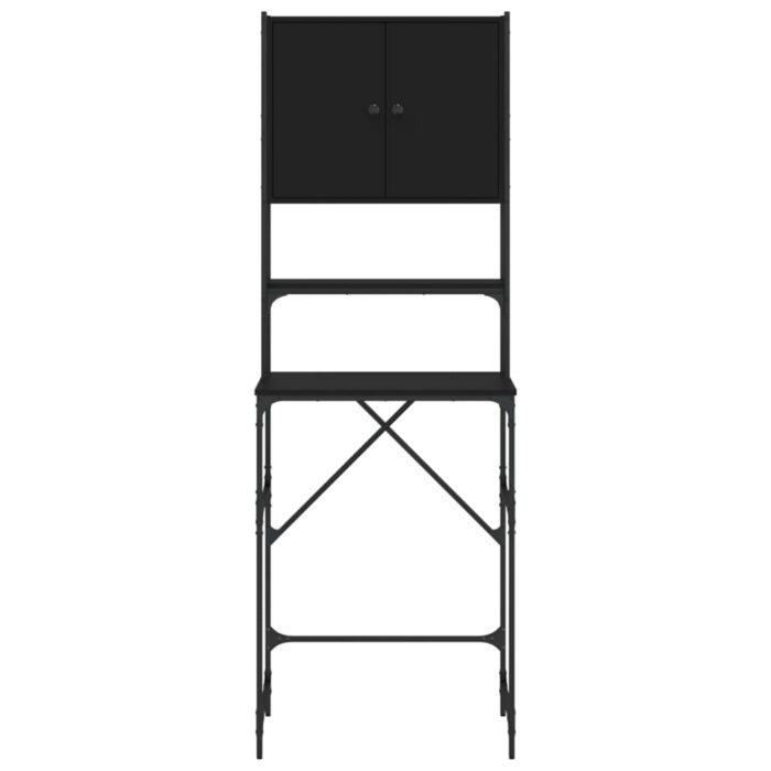 Armoire de machine à laver noir 68x48,5x194 cm – Image 6