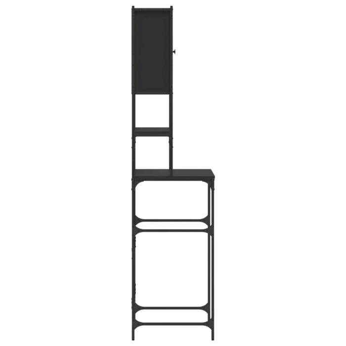 Armoire de machine à laver noir 68x48,5x194 cm – Image 7