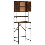 Armoire de machine à laver chêne fumé 68x48,5x194 cm – Image 5