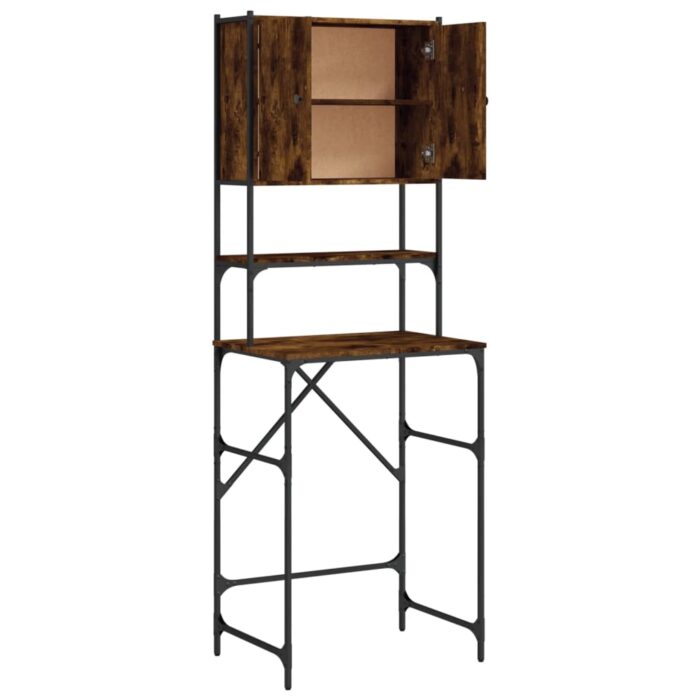 Armoire de machine à laver chêne fumé 68x48,5x194 cm – Image 5