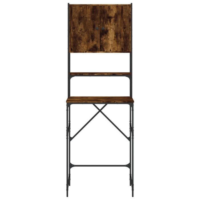Armoire de machine à laver chêne fumé 68x48,5x194 cm – Image 6