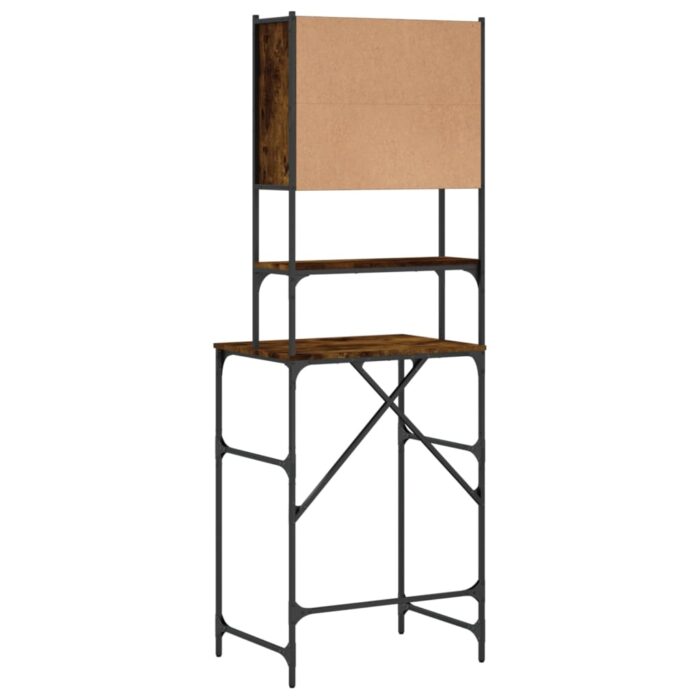Armoire de machine à laver chêne fumé 68x48,5x194 cm – Image 8