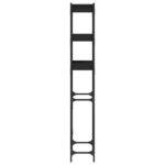 Étagère de lave-linge noir 67x25x163 cm bois d'ingénierie – Image 5