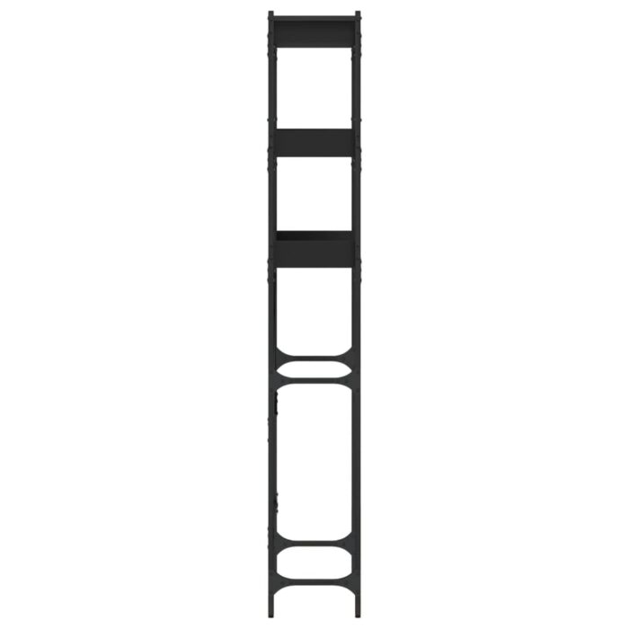 Étagère de lave-linge noir 67x25x163 cm bois d'ingénierie – Image 5