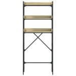 Étagère de lave-linge chêne sonoma 67x25x163 cm bois ingénierie – Image 4