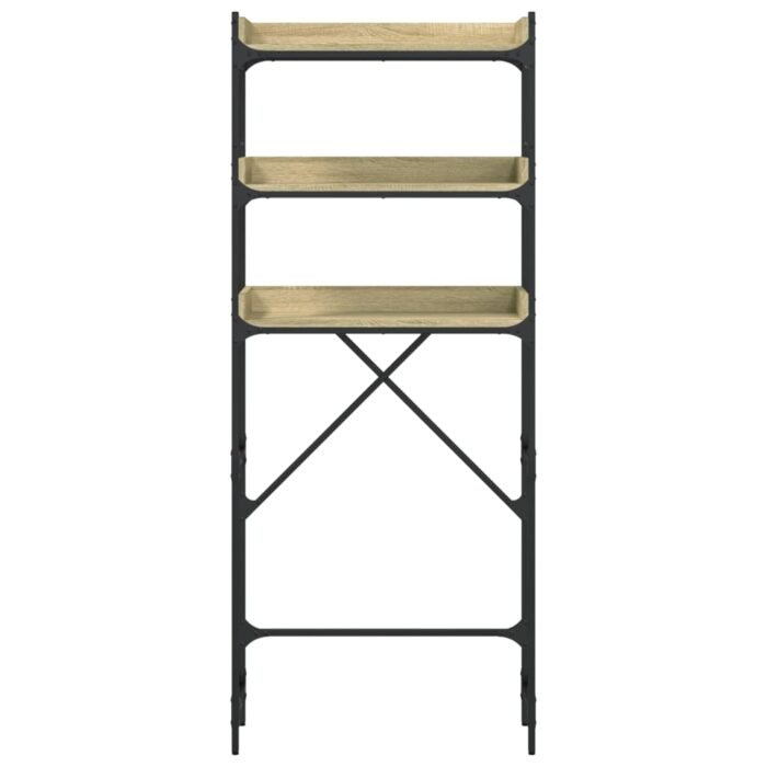 Étagère de lave-linge chêne sonoma 67x25x163 cm bois ingénierie – Image 4