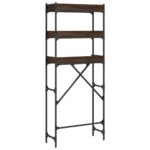 Étagère de lave-linge chêne marron 67x25x163 cm bois ingénierie – Image 6