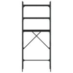 Étagère de lave-linge noir 67x25x163 cm bois d'ingénierie – Image 4