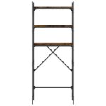 Étagère de lave-linge chêne fumé 67x25x163 cm bois d'ingénierie – Image 4