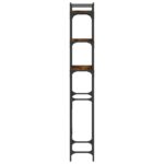 Étagère de lave-linge chêne fumé 67x25x163 cm bois d'ingénierie – Image 5