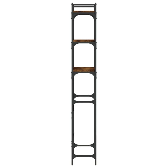Étagère de lave-linge chêne fumé 67x25x163 cm bois d'ingénierie – Image 5