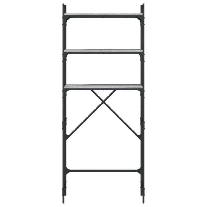 Étagère de lave-linge sonoma gris 67x25x163 cm bois ingénierie – Image 4
