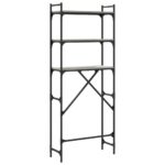 Étagère de lave-linge sonoma gris 67x25x163 cm bois ingénierie – Image 6