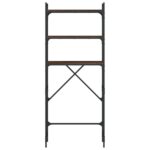 Étagère de lave-linge chêne marron 67x25x163 cm bois ingénierie – Image 4