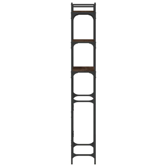 Étagère de lave-linge chêne marron 67x25x163 cm bois ingénierie – Image 5