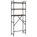 Étagère de lave-linge chêne marron 67x25x163 cm bois ingénierie – Image 6