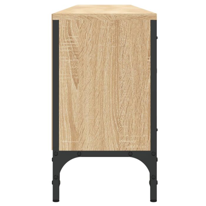 Meuble TV à tiroir chêne sonoma 200x25x44 cm bois d'ingénierie – Image 5