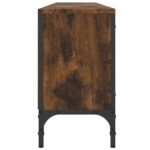 Meuble TV à tiroir chêne fumé 200x25x44 cm bois d'ingénierie – Image 5