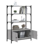 Bibliothèque à 3 niveaux sonoma gris 70x30x109,5 cm – Image 2