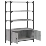 Bibliothèque à 3 niveaux sonoma gris 70x30x109,5 cm – Image 3