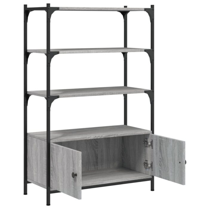 Bibliothèque à 3 niveaux sonoma gris 70x30x109,5 cm – Image 3