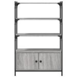 Bibliothèque à 3 niveaux sonoma gris 70x30x109,5 cm – Image 4