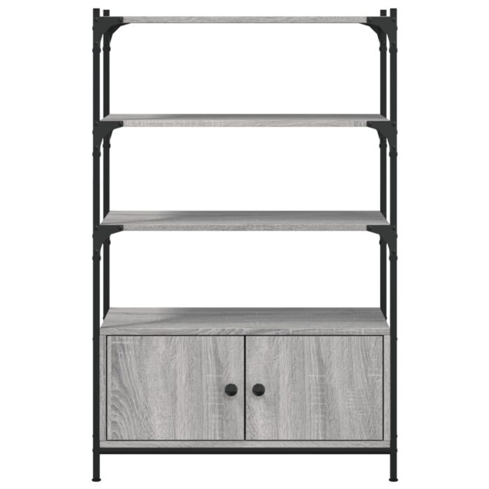 Bibliothèque à 3 niveaux sonoma gris 70x30x109,5 cm – Image 4