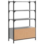 Bibliothèque à 3 niveaux sonoma gris 70x30x109,5 cm – Image 6