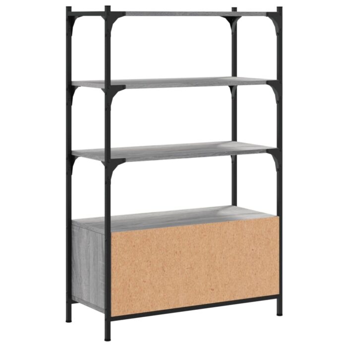 Bibliothèque à 3 niveaux sonoma gris 70x30x109,5 cm – Image 6