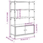 Bibliothèque à 3 niveaux sonoma gris 70x30x109,5 cm – Image 9