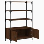 Bibliothèque à 3 niveaux chêne marron 70x30x109,5 cm – Image 3