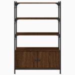 Bibliothèque à 3 niveaux chêne marron 70x30x109,5 cm – Image 4